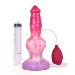 ejaculating peachy colorful realistic dildo 10