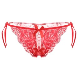 sexy crotchless lace bandaged panty for women