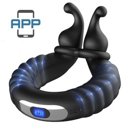 snails vibrating dual penis ring